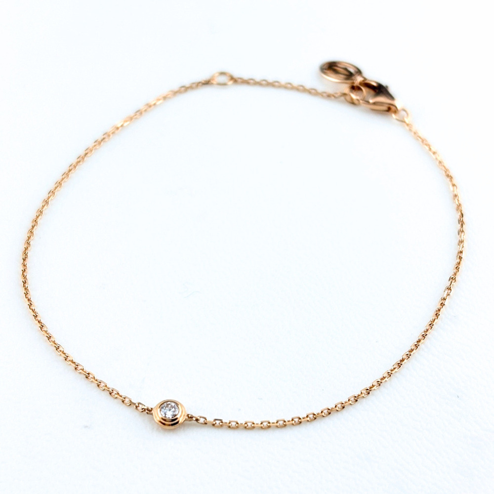 CARTIER Gold Diamond Charm Bracelet
